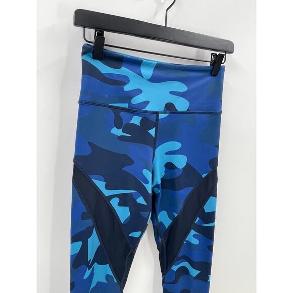 ZYIA Blue Camo Mesh Leggings Size 4 - Picture 3 of 8